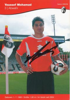 Youssef Mohamad  2005/2006  SC Freiburg Fußball Autogrammkarte original signiert 