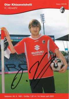 Otar Khizaneishvili  2005/2006  SC Freiburg Fußball Autogrammkarte original signiert 