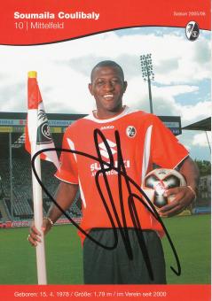Soumaila Coulibaly  2005/2006  SC Freiburg Fußball Autogrammkarte original signiert 