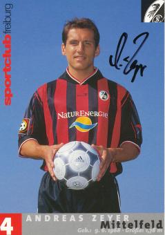 Andreas Zeyer  2001/2002  SC Freiburg Fußball Autogrammkarte original signiert 