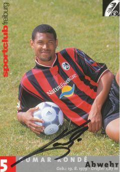 Oumar Konde  2001/2002  SC Freiburg Fußball Autogrammkarte original signiert 