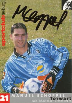 Manuel Schoppel  2001/2002  SC Freiburg Fußball Autogrammkarte original signiert 