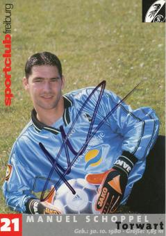 Manuel Schoppel  2001/2002  SC Freiburg Fußball Autogrammkarte original signiert 