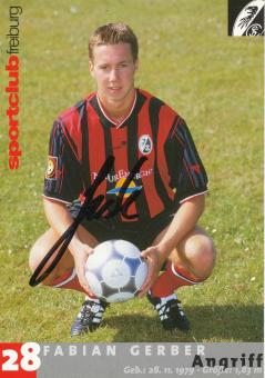 Fabian Gerber  2001/2002  SC Freiburg Fußball Autogrammkarte original signiert 