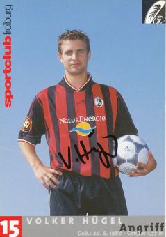 Volker Hügel  2001/2002  SC Freiburg Fußball Autogrammkarte original signiert 