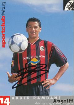 Abder Ramdane  2001/2002  SC Freiburg Fußball Autogrammkarte original signiert 