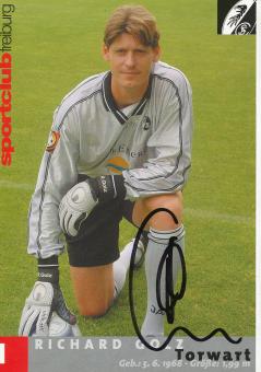 Richard Golz  2001/2002  SC Freiburg Fußball Autogrammkarte original signiert 