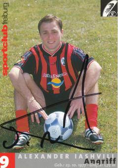 Alexander Iashvili  2001/2002  SC Freiburg Fußball Autogrammkarte original signiert 