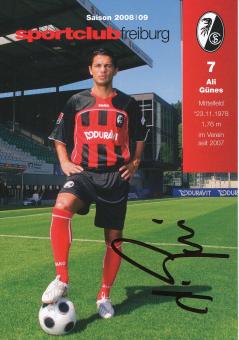 Ali Günes  2008/2009  SC Freiburg Fußball Autogrammkarte original signiert 