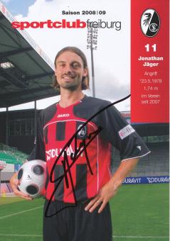 Jonathan Jäger  2008/2009  SC Freiburg Fußball Autogrammkarte original signiert 