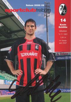 Kevin Schlitte  2008/2009  SC Freiburg Fußball Autogrammkarte original signiert 