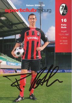 Felix Roth  2008/2009  SC Freiburg Fußball Autogrammkarte original signiert 