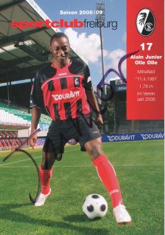 Alain Junior Olle Olle  2008/2009  SC Freiburg Fußball Autogrammkarte original signiert 