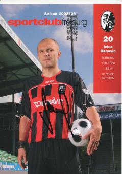 Ivica Banovic  2008/2009  SC Freiburg Fußball Autogrammkarte original signiert 