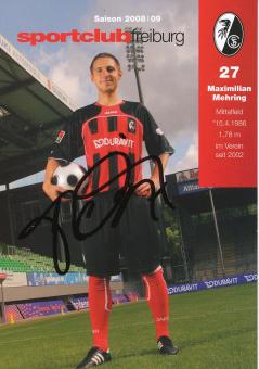 Maximilian Mehring  2008/2009  SC Freiburg Fußball Autogrammkarte original signiert 