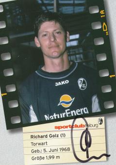 Richard Golz  2002/2003  SC Freiburg Fußball Autogrammkarte original signiert 