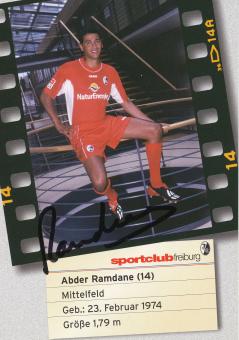 Abder Ramdane  2002/2003  SC Freiburg Fußball Autogrammkarte original signiert 