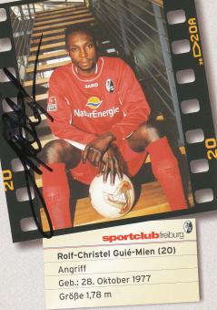 Rolf Christel Guie Mien  2002/2003  SC Freiburg Fußball Autogrammkarte original signiert 