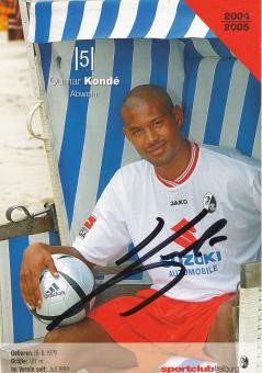 Oumar Konde  2004/2005  SC Freiburg Fußball Autogrammkarte original signiert 
