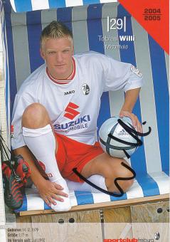Tobias Willi  2004/2005  SC Freiburg Fußball Autogrammkarte original signiert 