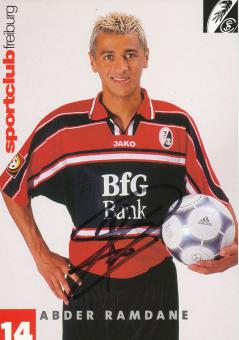 Abder Ramdane   2000/2001  SC Freiburg Fußball Autogrammkarte original signiert 