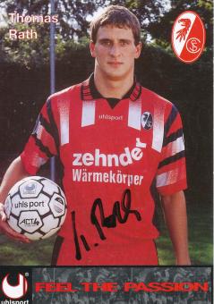 Thomas Rath  1995/1996  SC Freiburg Fußball Autogrammkarte original signiert 