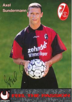 Axel Sundermann  1996/1997  SC Freiburg Fußball Autogrammkarte original signiert 