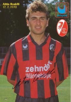 Altin Rraklli  1994/1995  SC Freiburg Fußball Autogrammkarte original signiert 