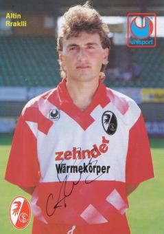 Altin Rraklli  1993/1994   SC Freiburg Fußball Autogrammkarte original signiert 