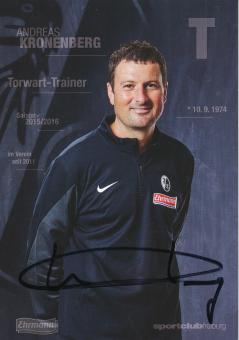 Andreas Kronenberg  2015/2016   SC Freiburg Fußball Autogrammkarte original signiert 
