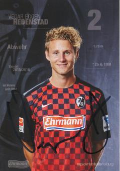 Vegar Eggen Hedenstad  2015/2016   SC Freiburg Fußball Autogrammkarte original signiert 