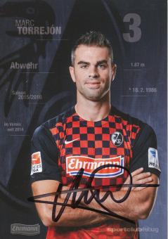 Marc Torrejon  2015/2016   SC Freiburg Fußball Autogrammkarte original signiert 