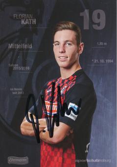 Florian Kath  2015/2016   SC Freiburg Fußball Autogrammkarte original signiert 