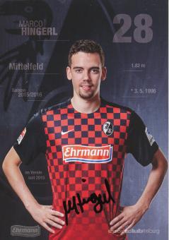 Marco Hingerl  2015/2016   SC Freiburg Fußball Autogrammkarte original signiert 