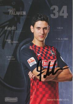 Amir Falahen  2015/2016   SC Freiburg Fußball Autogrammkarte original signiert 