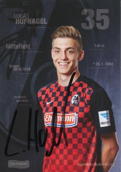 Lucas Hufnagel  2015/2016   SC Freiburg Fußball Autogrammkarte original signiert 
