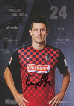 Mensur Mujdza  2015/2016   SC Freiburg Fußball Autogrammkarte original signiert 