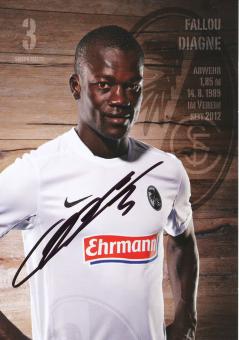 Fallou Diagne  2012/2013   SC Freiburg Fußball Autogrammkarte original signiert 