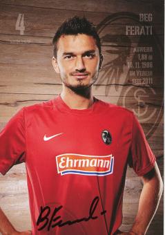 Beg Ferati  2012/2013   SC Freiburg Fußball Autogrammkarte original signiert 