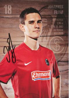Johannes Flum  2012/2013   SC Freiburg Fußball Autogrammkarte original signiert 