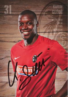 Karim Guede  2012/2013   SC Freiburg Fußball Autogrammkarte original signiert 