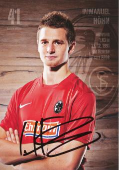 Immanuel Höhn  2012/2013   SC Freiburg Fußball Autogrammkarte original signiert 