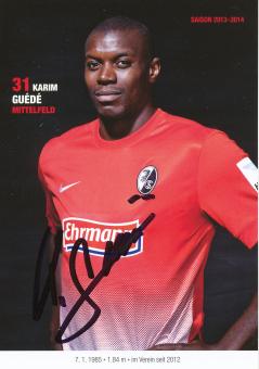 Karim Guede  2013/2014   SC Freiburg Fußball Autogrammkarte original signiert 