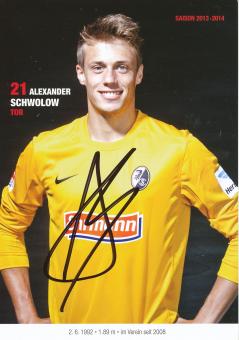 Alexander Schwolow  2013/2014   SC Freiburg Fußball Autogrammkarte original signiert 