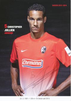 Christopher Julien  2013/2014   SC Freiburg Fußball Autogrammkarte original signiert 