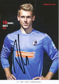 Daniel Batz  2013/2014   SC Freiburg Fußball Autogrammkarte original signiert 