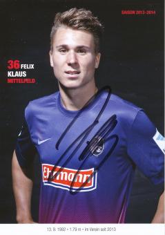 Felix Klaus  2013/2014   SC Freiburg Fußball Autogrammkarte original signiert 