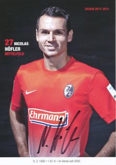 Nicolas Höfler  2013/2014   SC Freiburg Fußball Autogrammkarte original signiert 