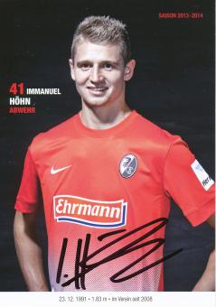 Immanuel Höhn  2013/2014   SC Freiburg Fußball Autogrammkarte original signiert 