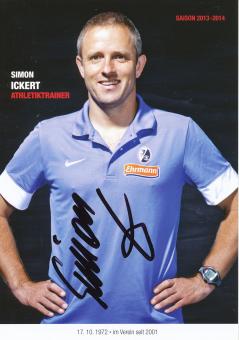Simon Ickert  2013/2014   SC Freiburg Fußball Autogrammkarte original signiert 